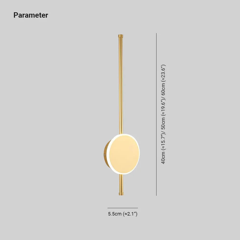 Applique murale moderne LED ronde verticale