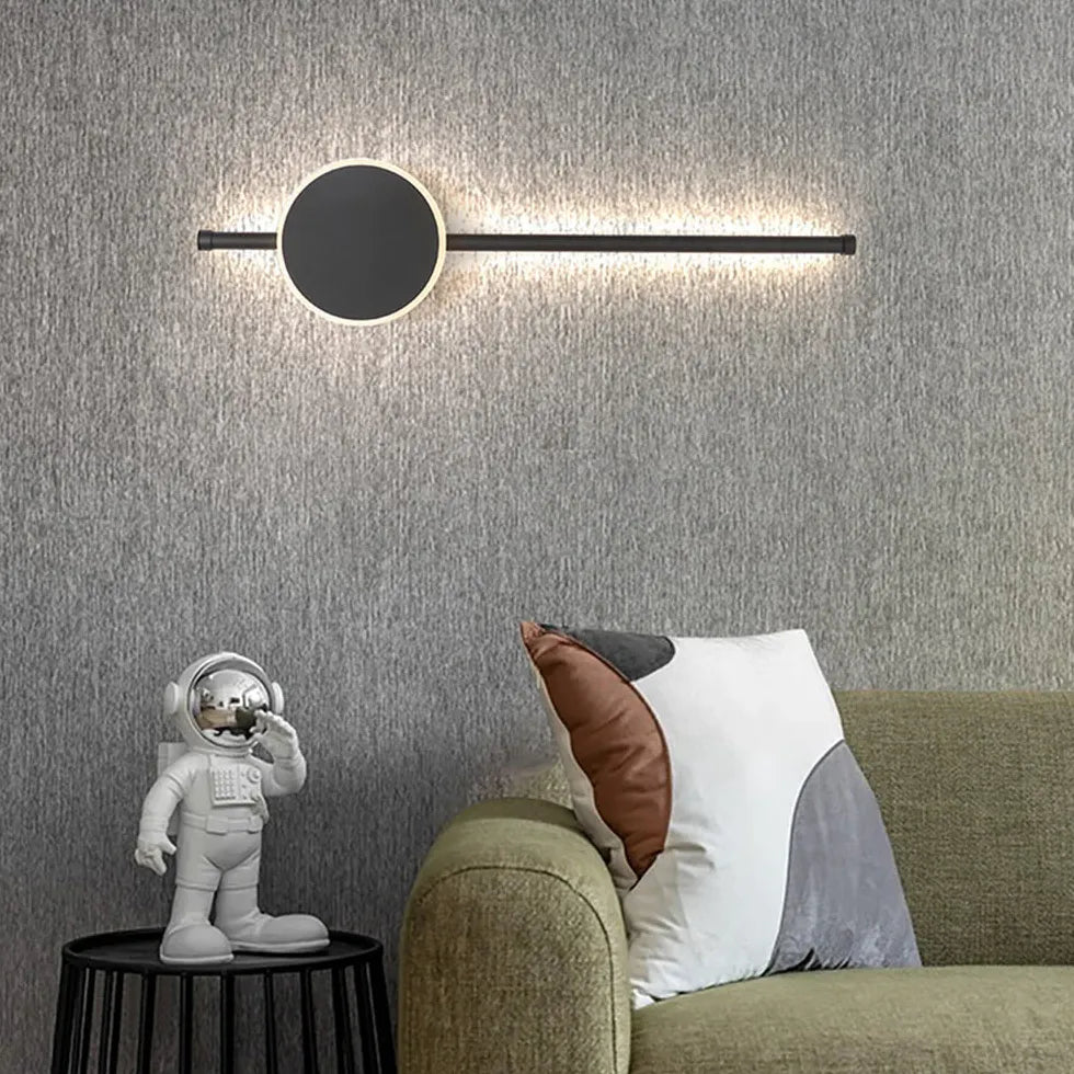 Applique murale moderne LED ronde verticale