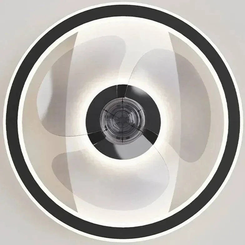 Ventilateur De Plafond À Double Anneau Éclairé Dans La Chambre Principale - Clowas.fr
