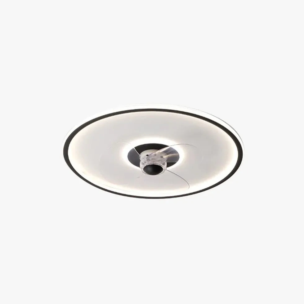 Minimalist White Ring Ceiling Fan with Light