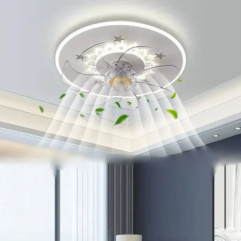 Ventilateur De Plafond Blanc Simple Et Rond - Clowas.fr