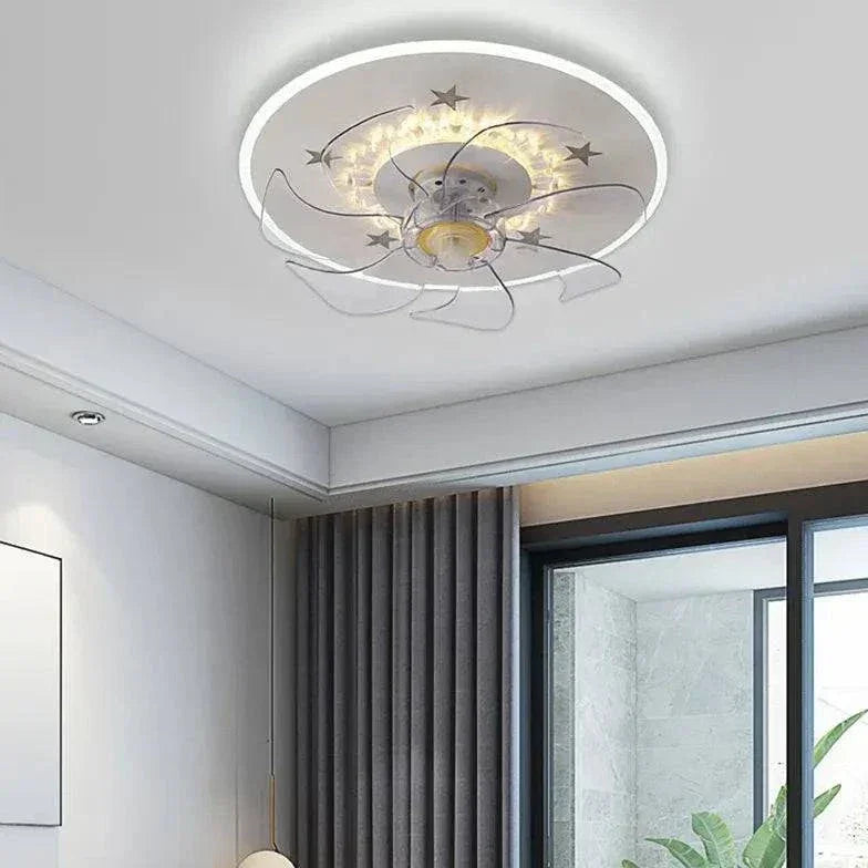 Ventilateur De Plafond Blanc Simple Et Rond - Clowas.fr