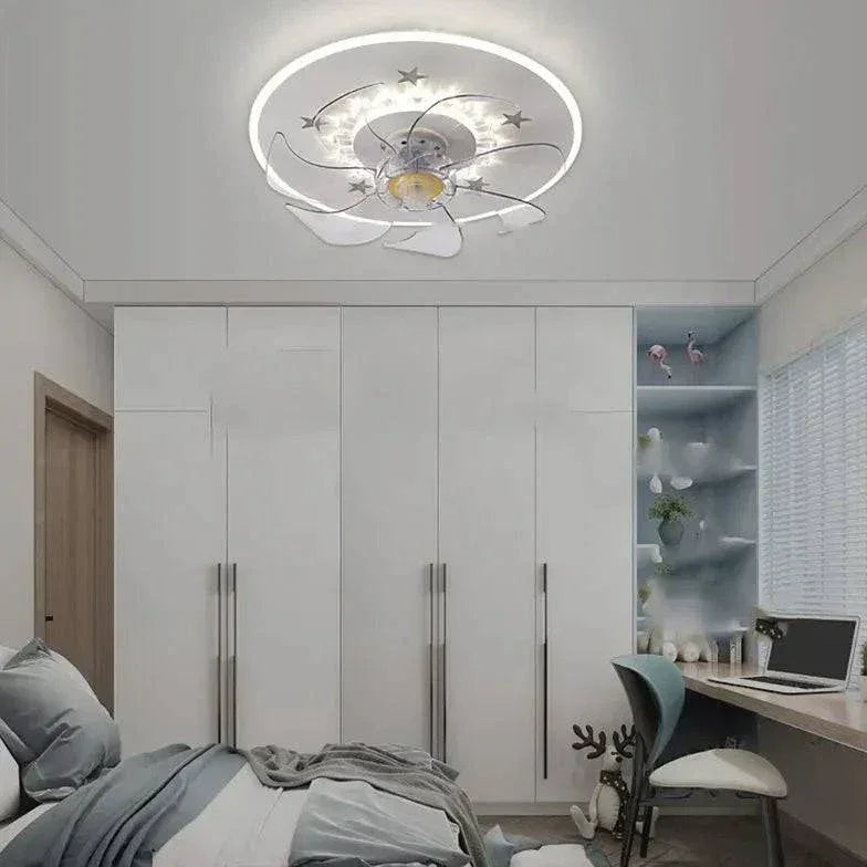 Ventilateur De Plafond Blanc Simple Et Rond - Clowas.fr