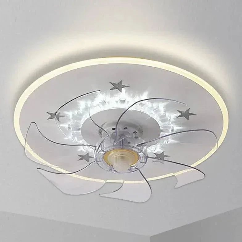 Ventilateur De Plafond Blanc Simple Et Rond - Clowas.fr