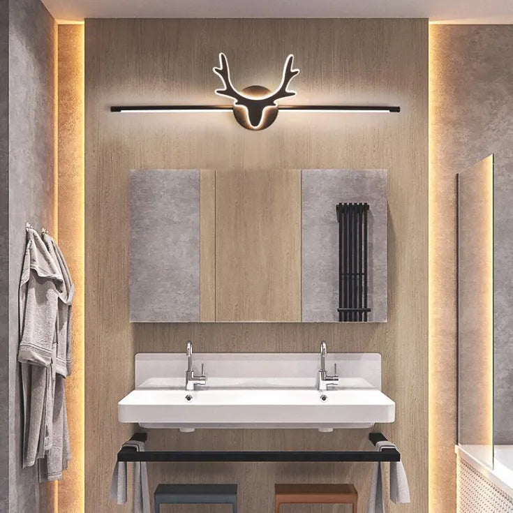 Deer Antler Flush Led Bathroom Mirror Lights