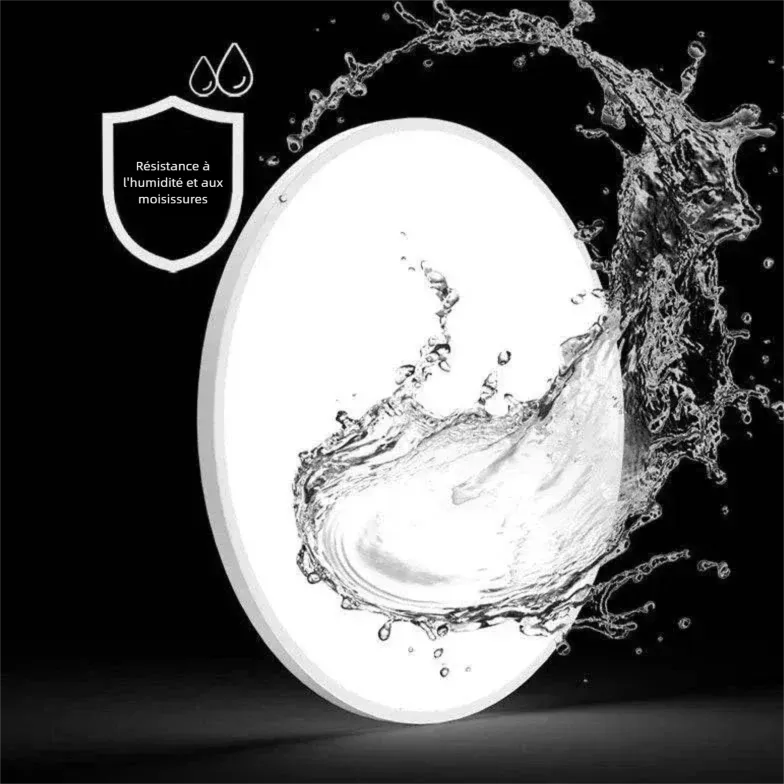 Plafonnier LED Rond Étanche Extra Plat pour Salle de Bain