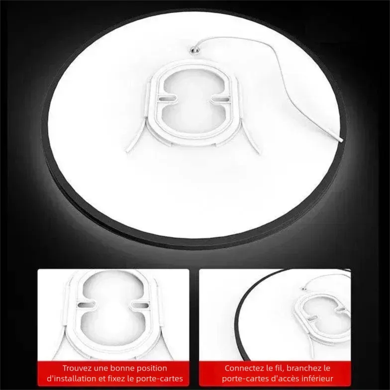 Plafonnier LED Rond Étanche Extra Plat pour Salle de Bain