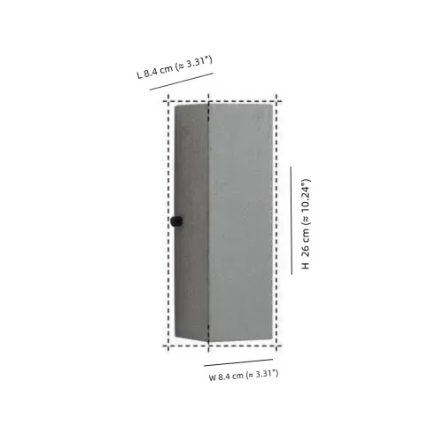 Applique Murale Extérieure Parallélépipède Rectangle en Ciment Gris Up Down