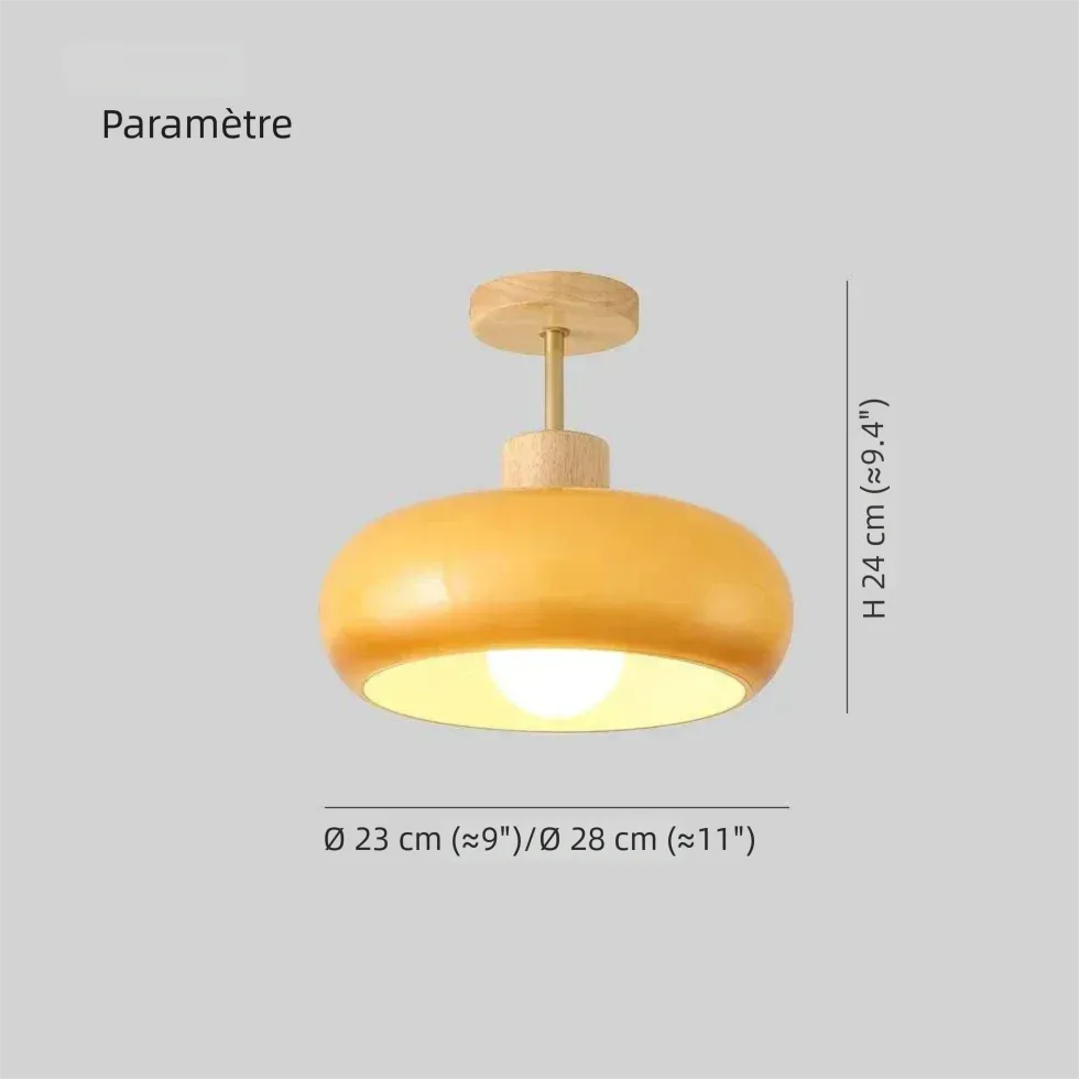 Plafonnier LED Vintage en Verre Forme Bol pour Couloir