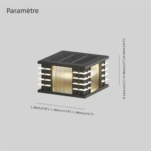 Lampadaire Solaire Terrasse Lampe Étanche Pour Jardin