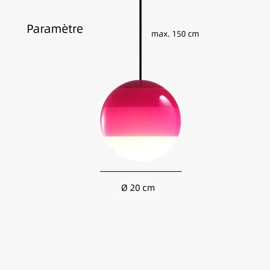 Suspension Design Boule Verre Dégradé Nordic