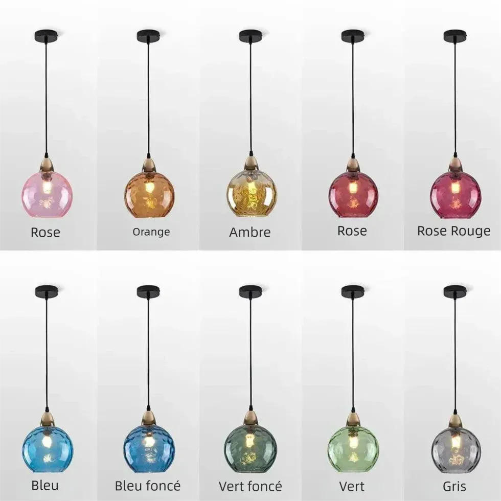 Suspension Boule Verre Effet Eau Nordique Salle À Manger