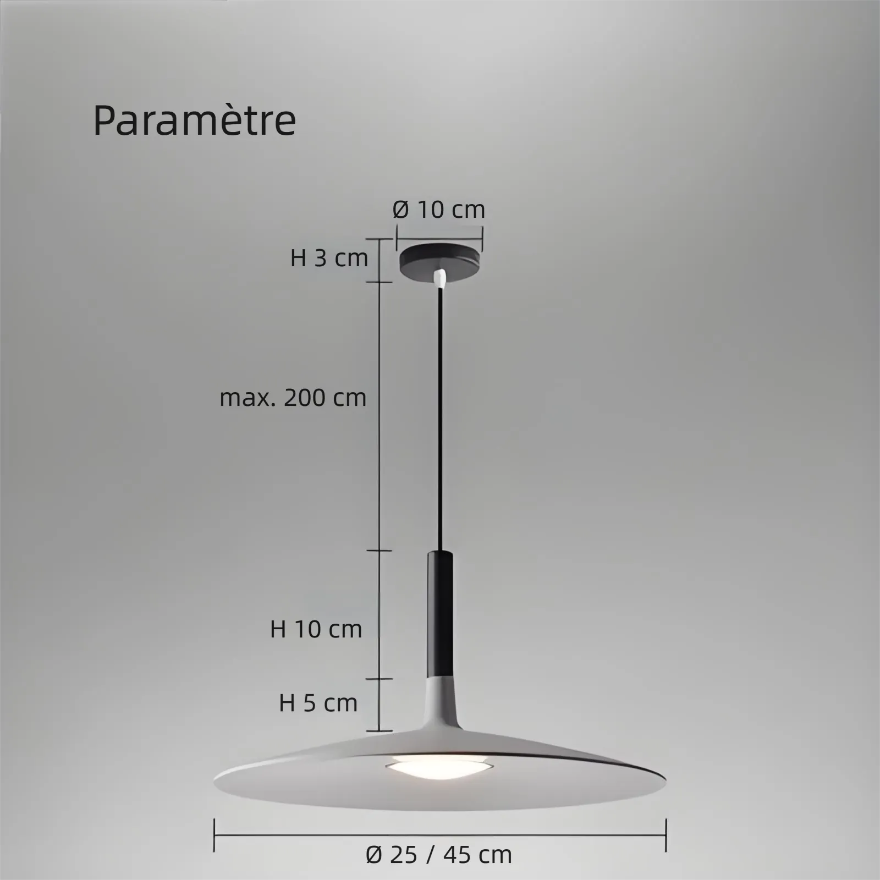 Suspension LED Moderne Disque pour Salle à Manger