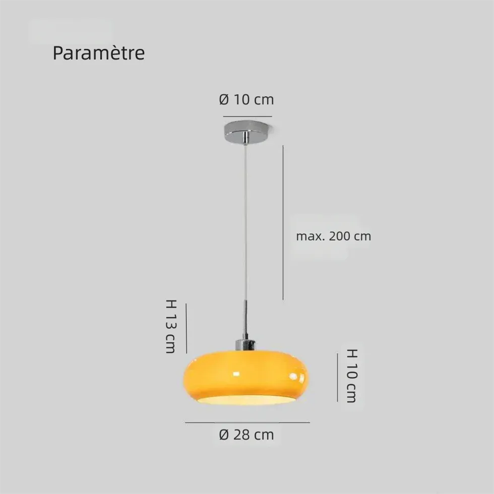 Suspension Vintage En Verre Forme Bol Pour Salle À Manger