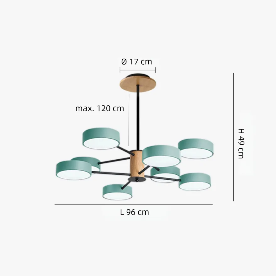 Lustre Design Moderne À Disques Multiples pour Salon
