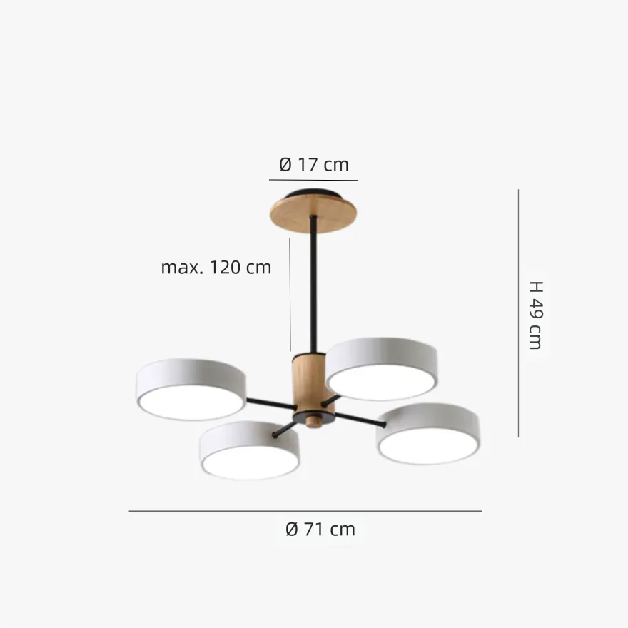 Lustre Design Moderne À Disques Multiples pour Salon