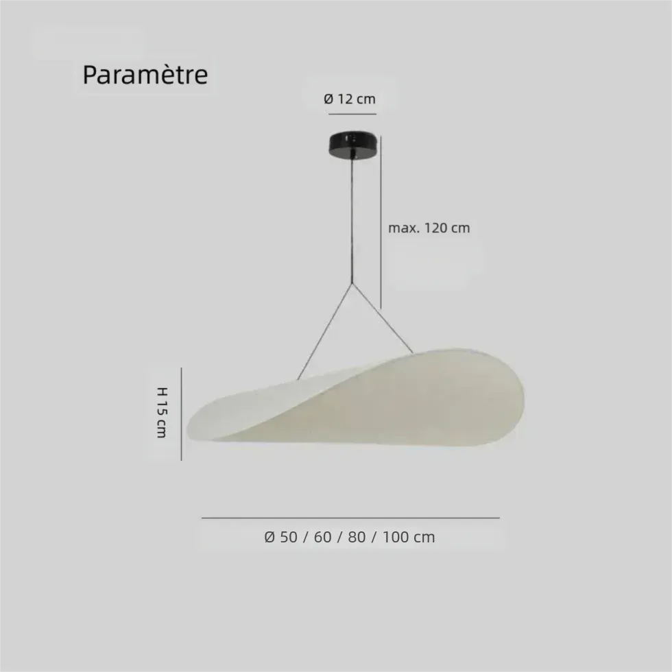 Suspension à Feuilles en Soie Blanche pour Salon