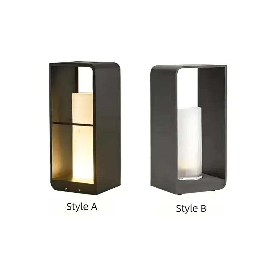 Lampadaire Solaire Simple et Étanche pour Terrasse Extérieure