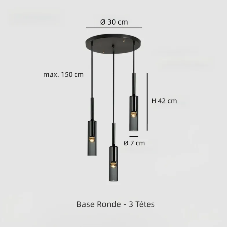 Suspension Cristal Led Créative Style Bouteille pour Chevet