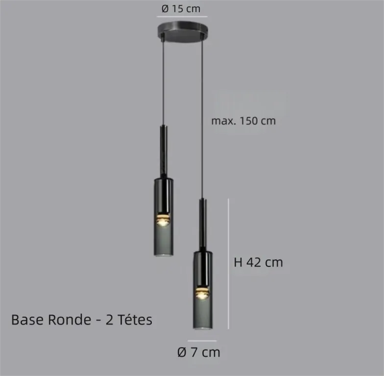 Suspension Cristal Led Créative Style Bouteille pour Chevet