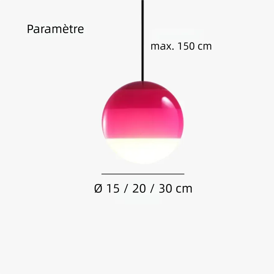 Suspension Design Boule Verre Dégradé Nordic