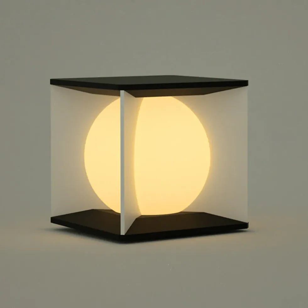 Cube Globe Solar Fence Pillar Lights