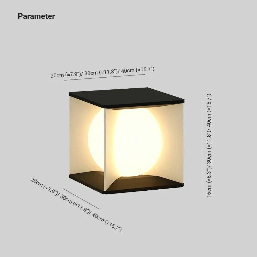 Lampadaire étanche solaire extérieur pour cl?ture cubique