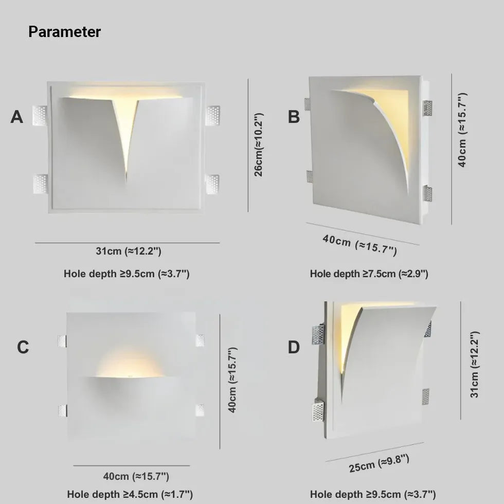 Petit Luminaire Mural V Ligne Moderne Blanche