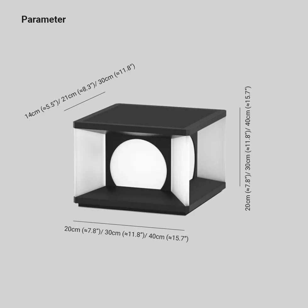 Borne lumineuse jardin solaire moderne décorative extérieure