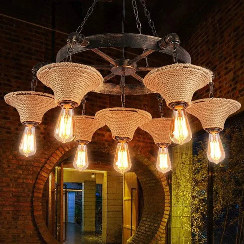 Lustre De Salle À Manger Vintage En Corde Effilée Inversée - Clowas.fr