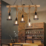 Multi-bulb corde linéaire Restaurant Pendant Light