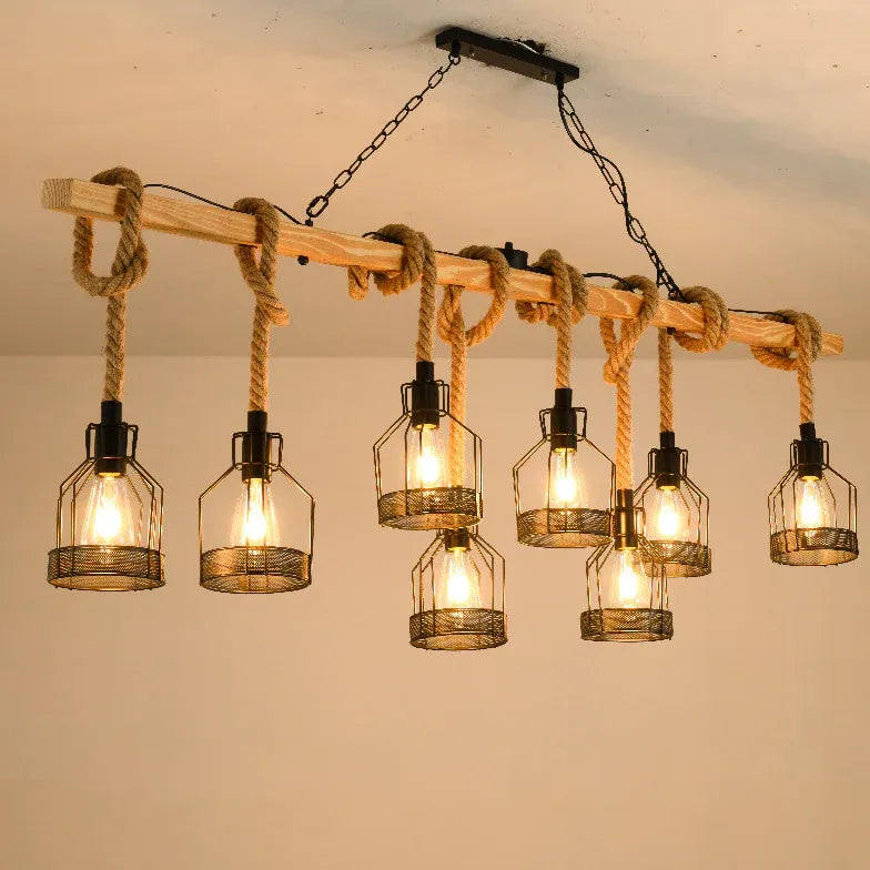 Multi-bulb corde linéaire Restaurant Pendant Light