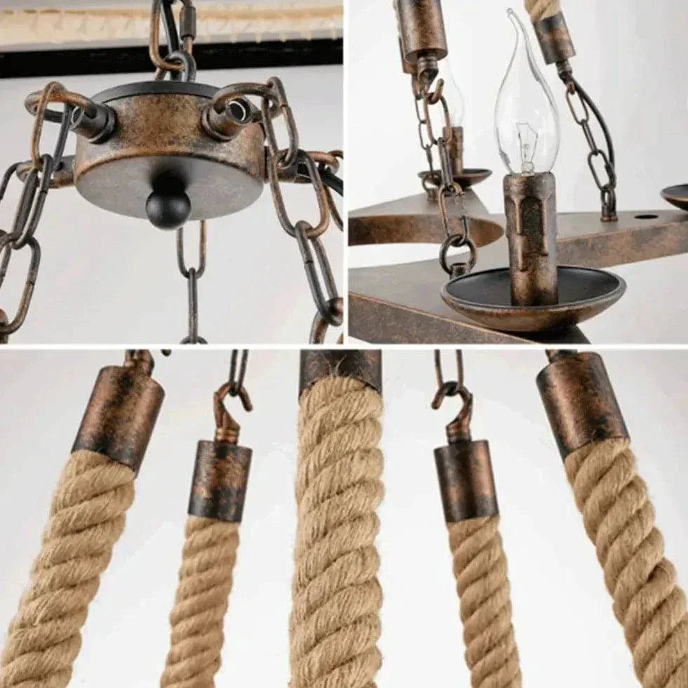 Lustre Décoratif Industriel En Forme D'Étoile - Clowas.fr