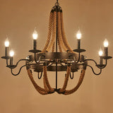 Rope Structure Vintage Candle Holder Chandelier