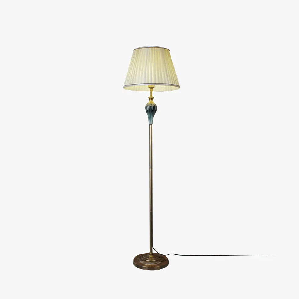 Lampadaire rétro trapézoïdal beige léger