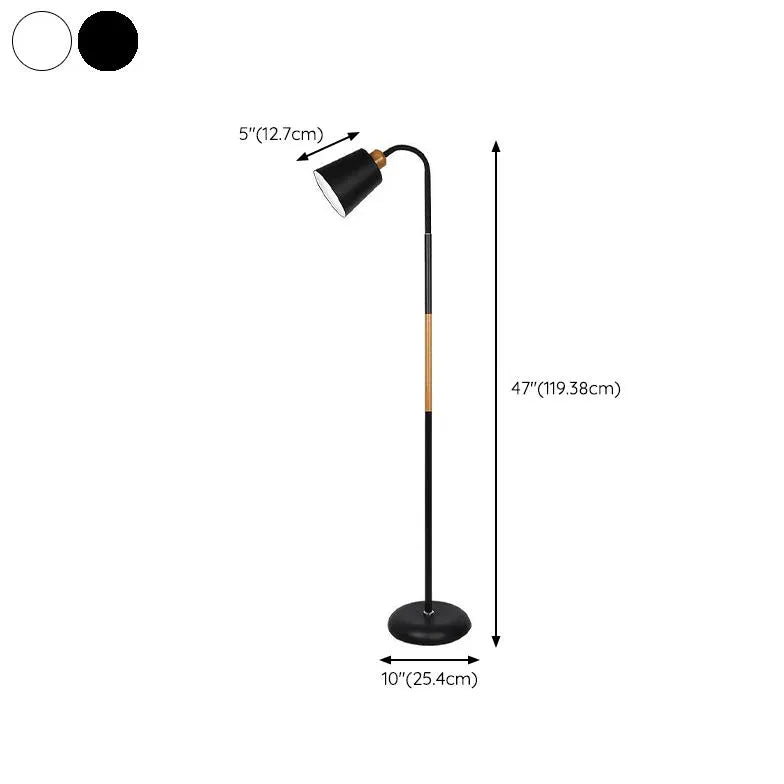 Double-Head Adjustable Black Floor Lamp