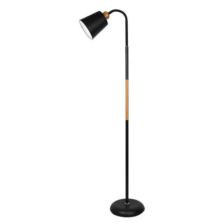 Double-Head Adjustable Black Floor Lamp