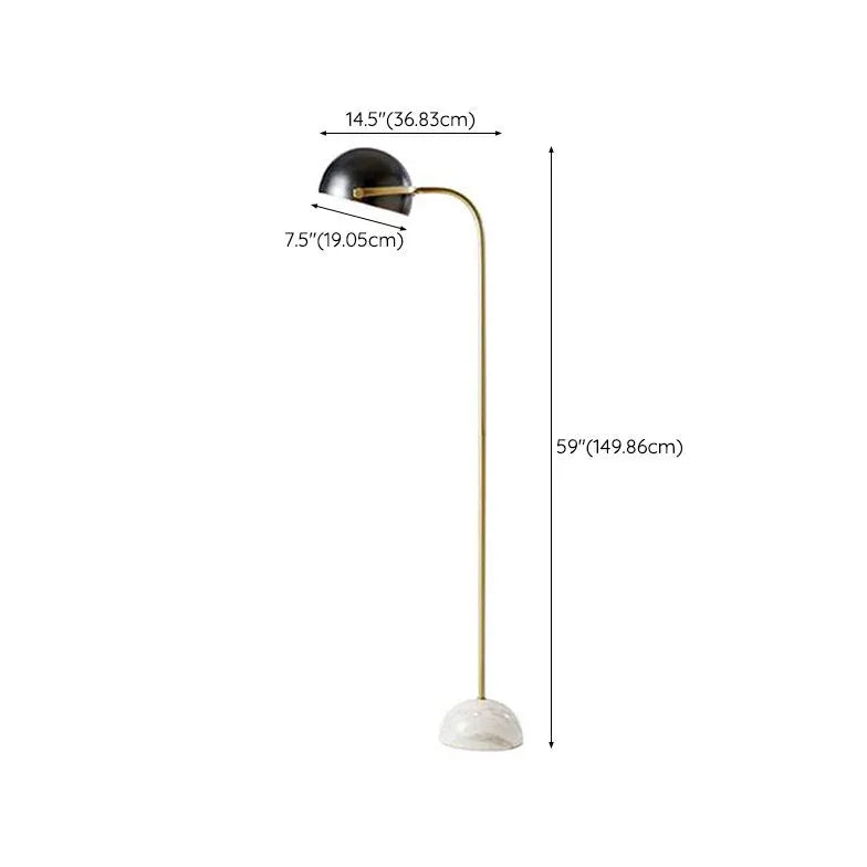 Semi-Spherical Curved Arm Minimalist Floor Lamp