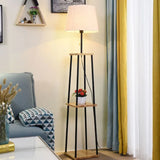 Lampadaire minimaliste cylindrique blanc carré