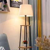 Lampadaire minimaliste cylindrique blanc carré