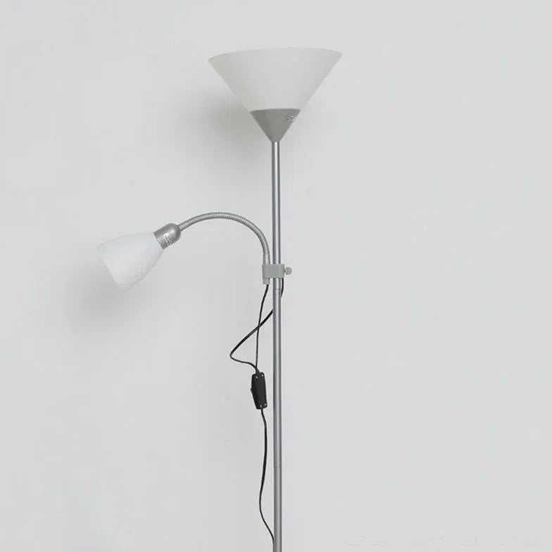 Lampadaire rechargeable à double lumière blanc