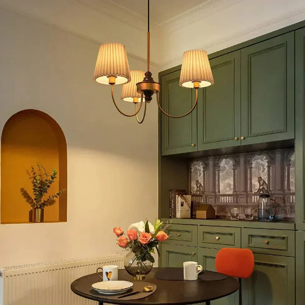 Suspension Led Vintage Avec Abat-Jour En Tissu - Clowas.fr