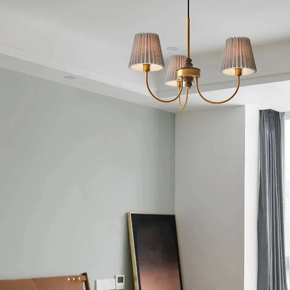 Suspension Led Vintage Avec Abat-Jour En Tissu - Clowas.fr