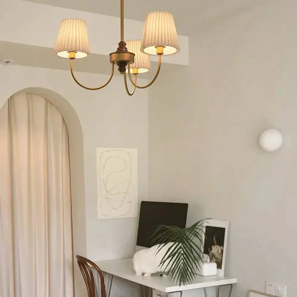 Suspension Led Vintage Avec Abat-Jour En Tissu - Clowas.fr