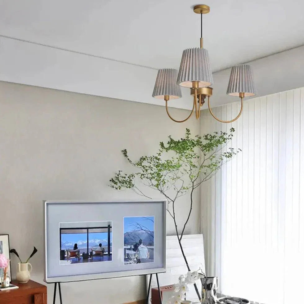 Suspension Led Vintage Avec Abat-Jour En Tissu - Clowas.fr