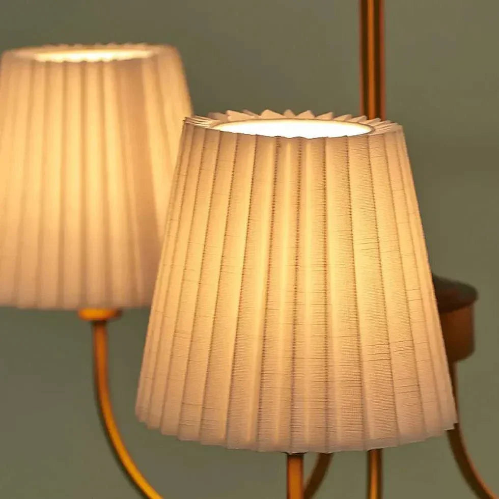 Suspension Led Vintage Avec Abat-Jour En Tissu - Clowas.fr