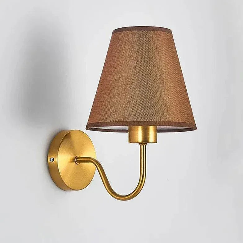 Abat-Jour En Tissu, Applique Murale Moderne Dorée Pour Chambre À Coucher - Clowas.fr