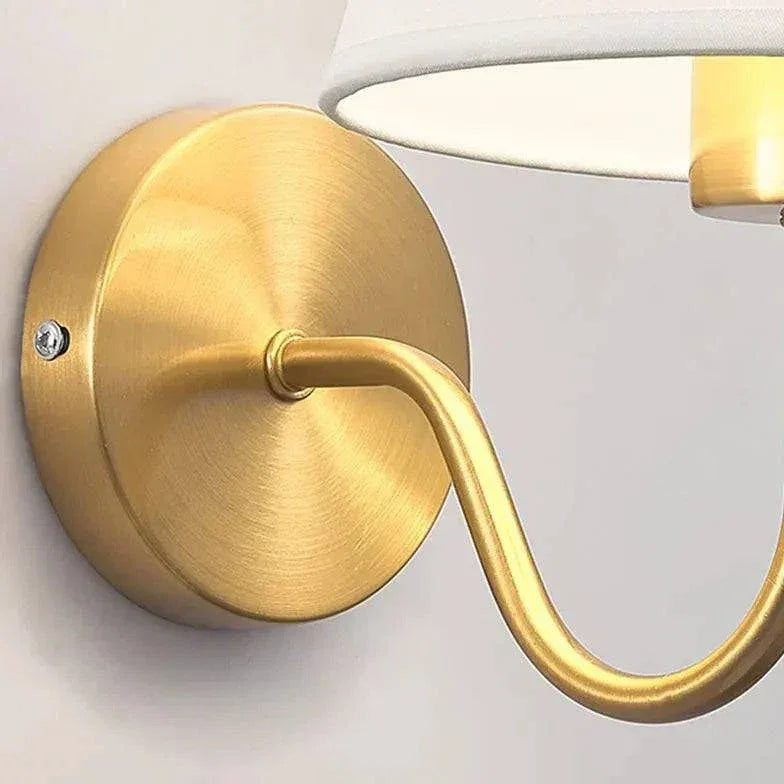 Abat-Jour En Tissu, Applique Murale Moderne Dorée Pour Chambre À Coucher - Clowas.fr