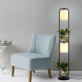 Cylindrical Plant Stand Modern Floor Lamp