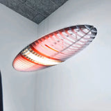 Oval Color-Blocked LED Modern Art Pendant Light